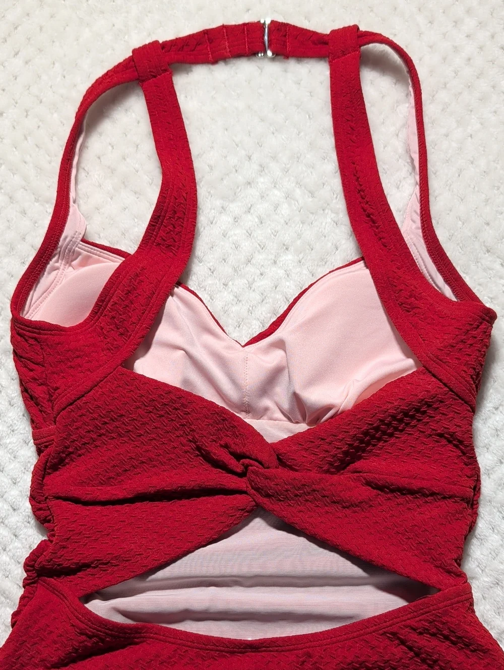 Cupshe Sultry Scarlet Tummy Control One Piece Swimsuit